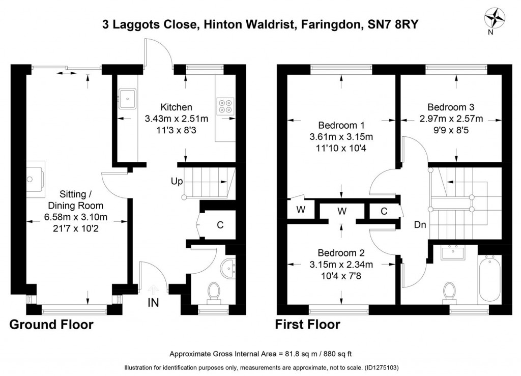Floorplans For Hinton Waldrist, Oxfordshire
