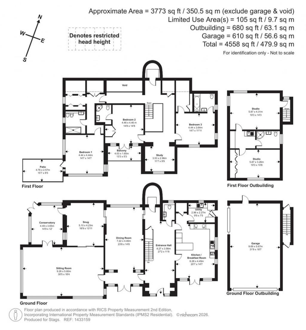 Floorplans For Northview Road, Budleigh Salterton