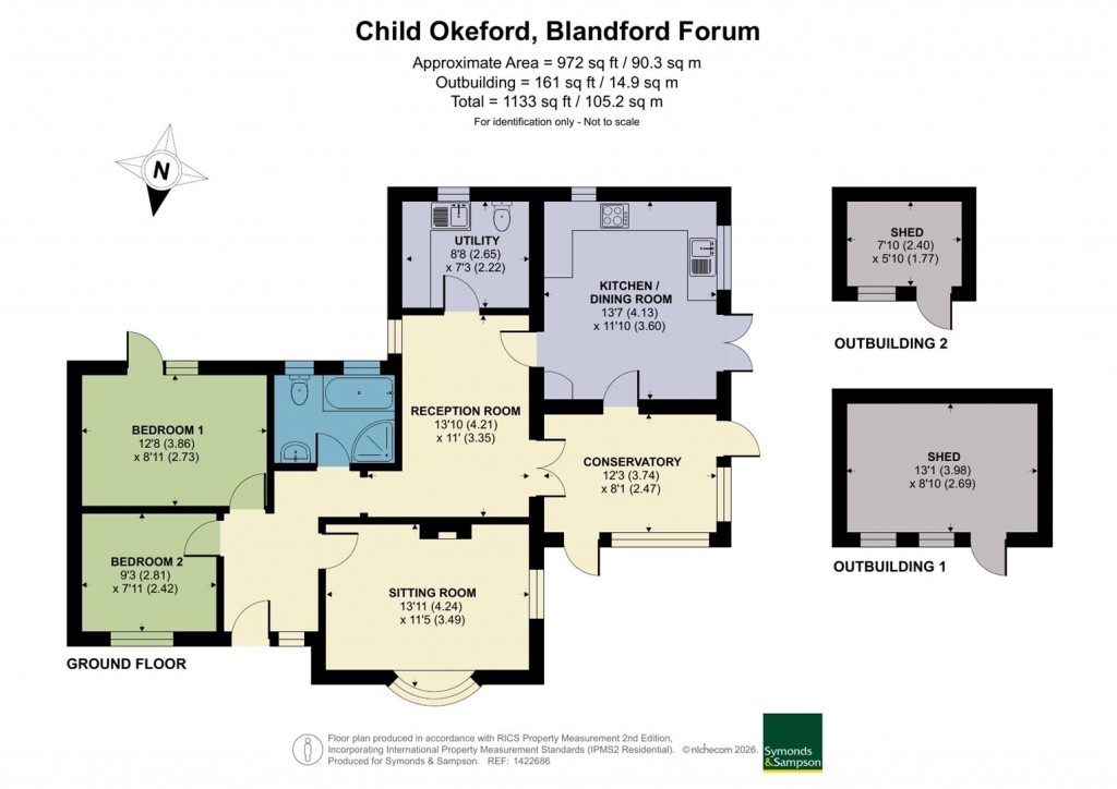 Floorplans For Greenway, Child Okeford, Blandford Forum