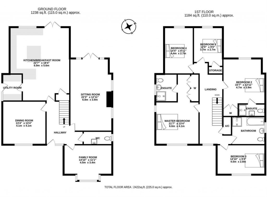 Floorplans For Maurice Close, Wimbish, Saffron Walden