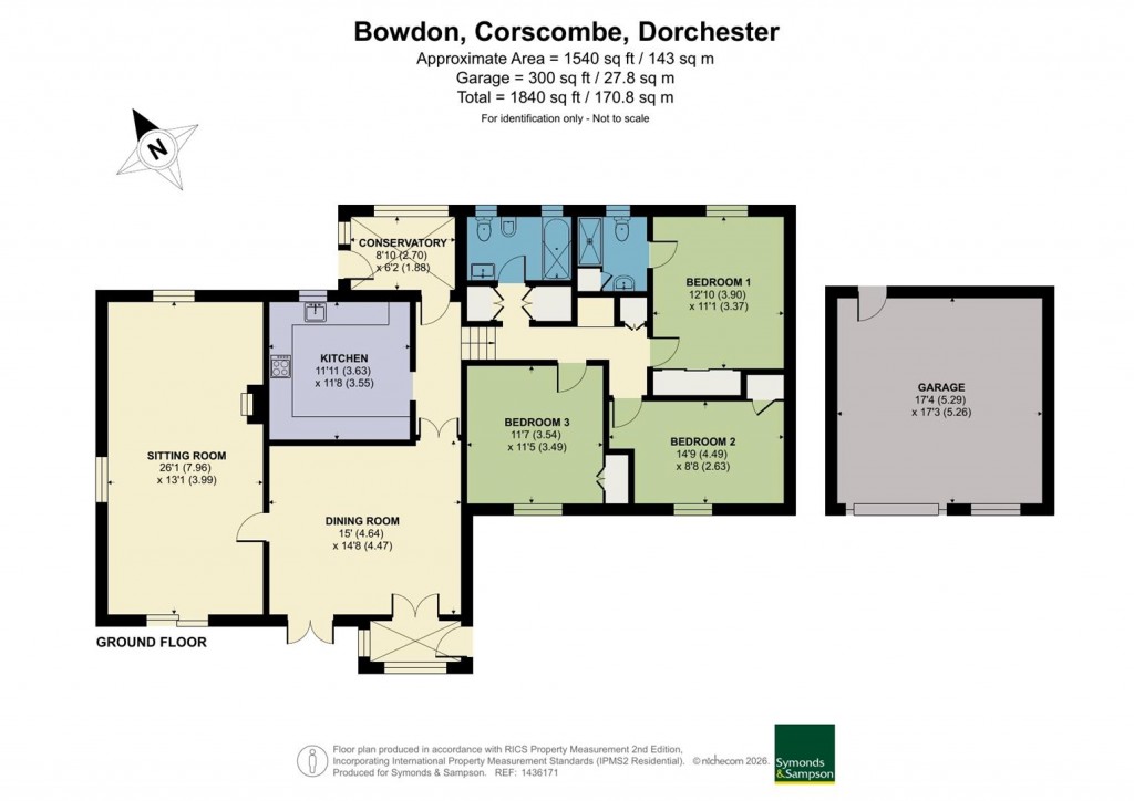 Floorplans For Bowden, Fudge Hill, Corscombe, Dorchester
