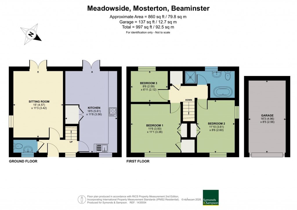 Floorplans For Meadowside, Mosterton, Beaminster