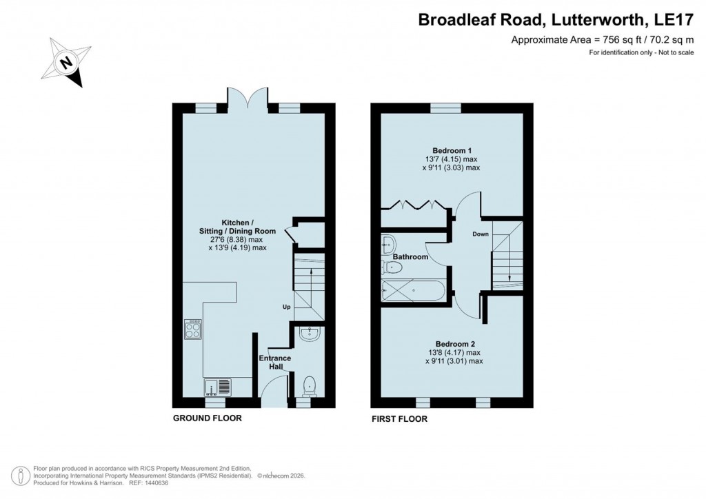 Floorplans For Broadleaf Road, Lutterworth, LE17