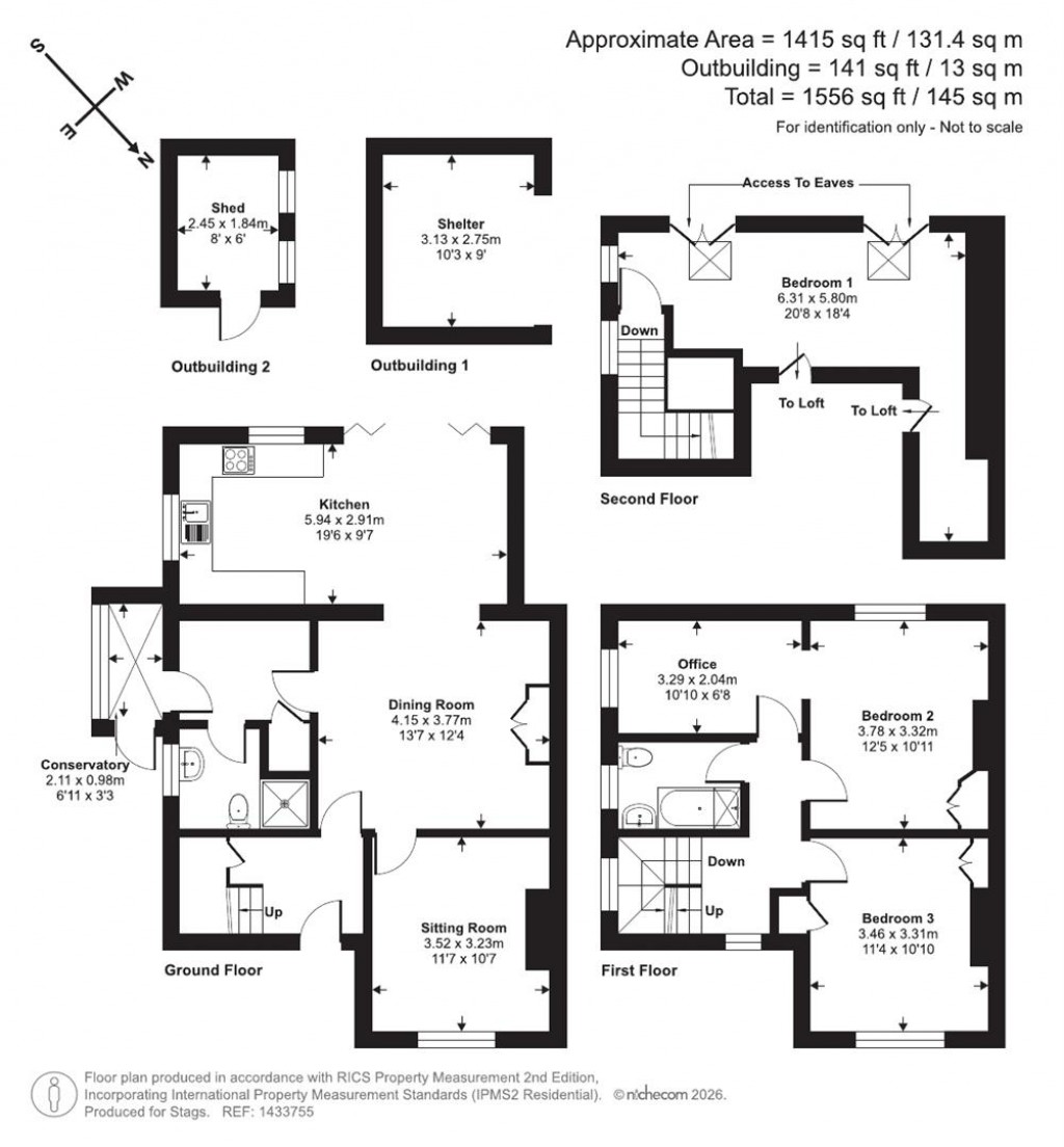Floorplans For Pound Road, Lyme Regis