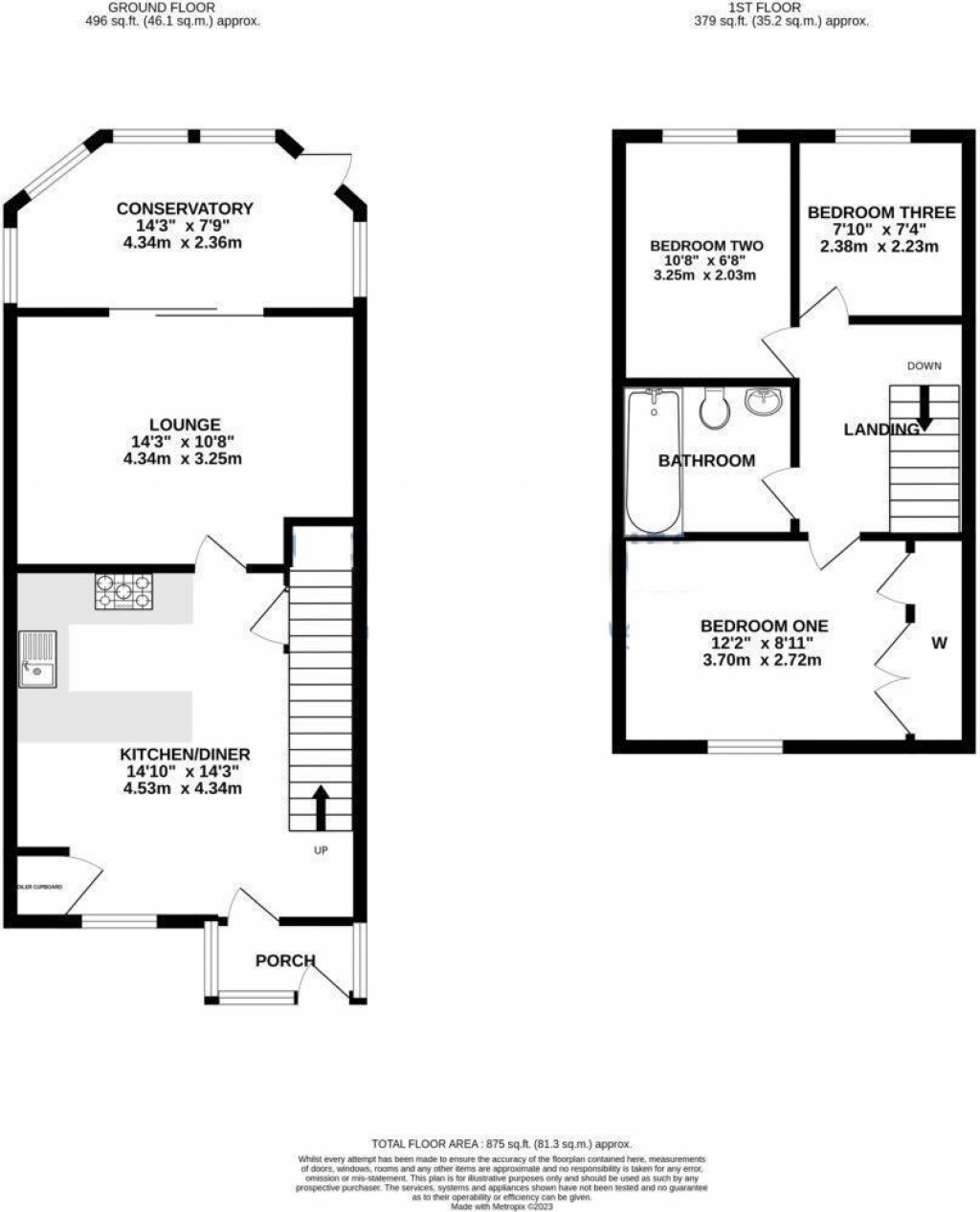 Floorplans For Guernsey Way, Banbury