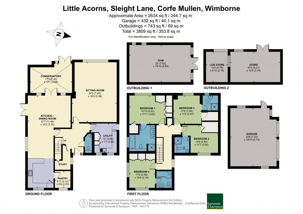 Floorplans For Sleight Lane, Corfe Mullen, Wimborne