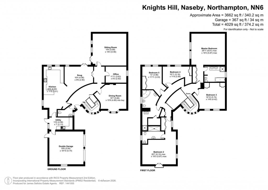 Floorplans For Knights Hill, Naseby, Northamptonshire