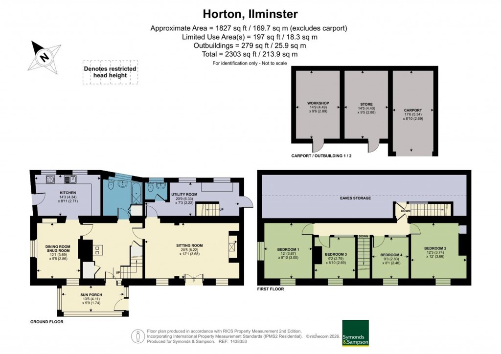 Floorplans For Church Lane, Horton, Ilminster
