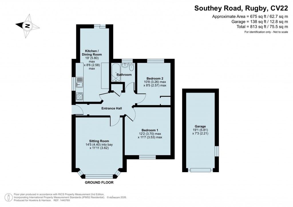 Floorplans For Southey Road, Rugby, CV22