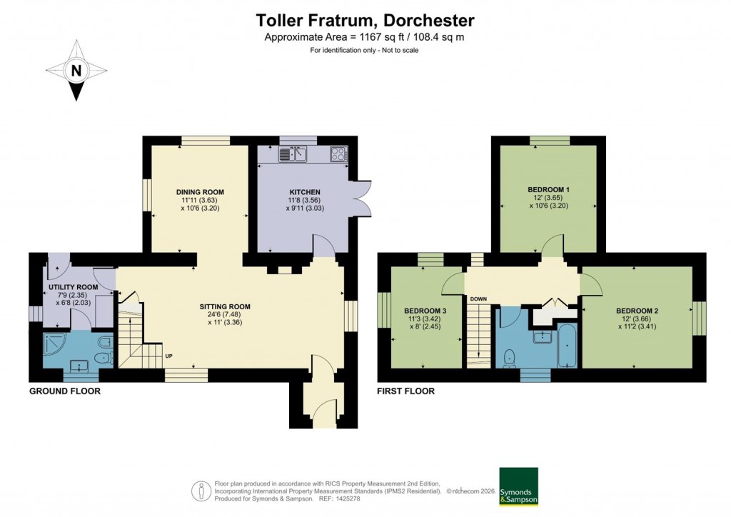Floorplans For Toller Fratrum, Dorchester, Dorset