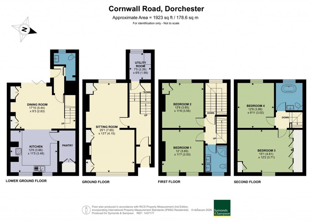 Floorplans For Cornwall Road, Dorchester, Dorset