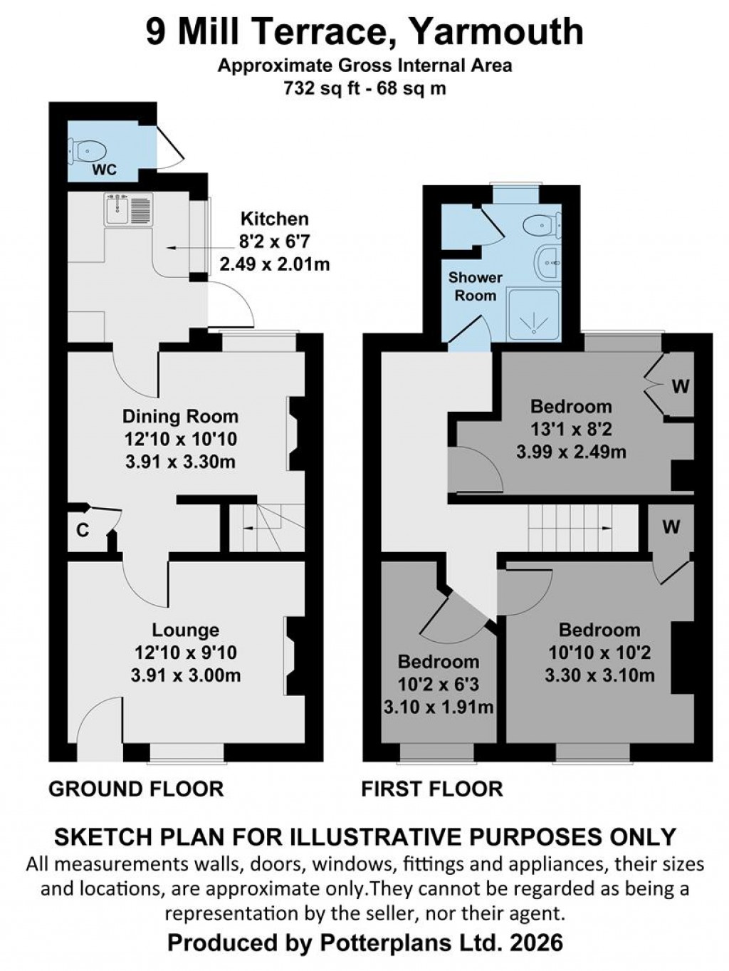 Floorplans For Yarmouth, Isle of Wight
