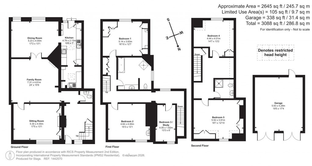 Floorplans For Codden Hill House, Bishops Tawton, Barnstaple