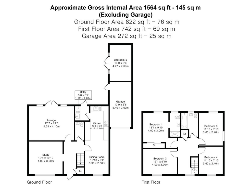 Floorplans For Jennings Road, Saffron Walden