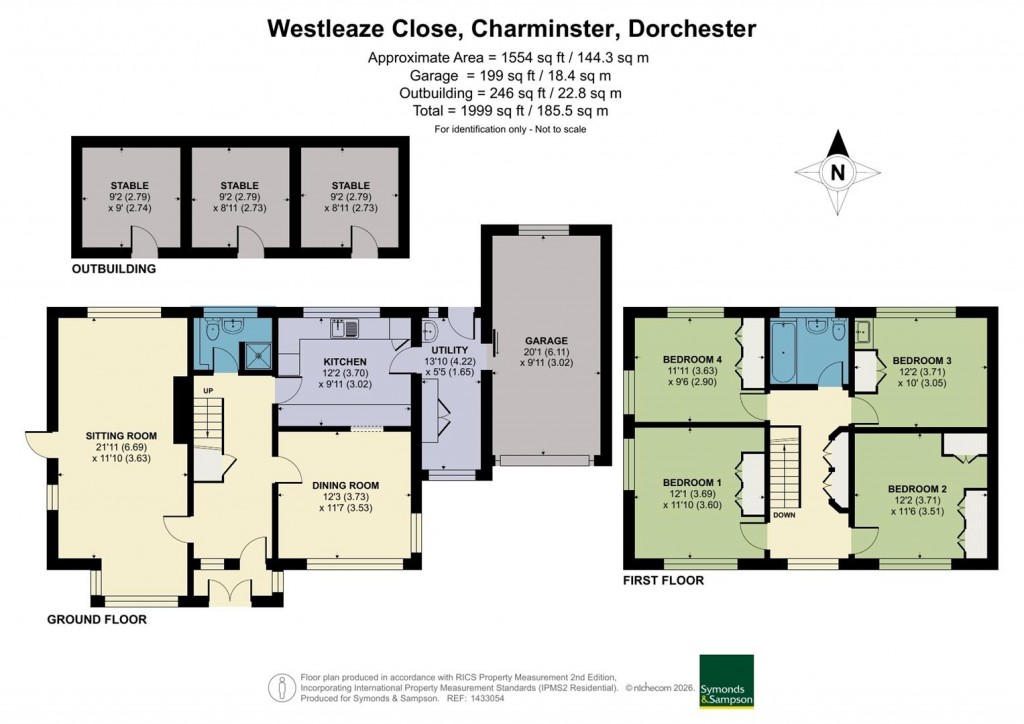 Floorplans For Westleaze Close, Charminster, Dorchester