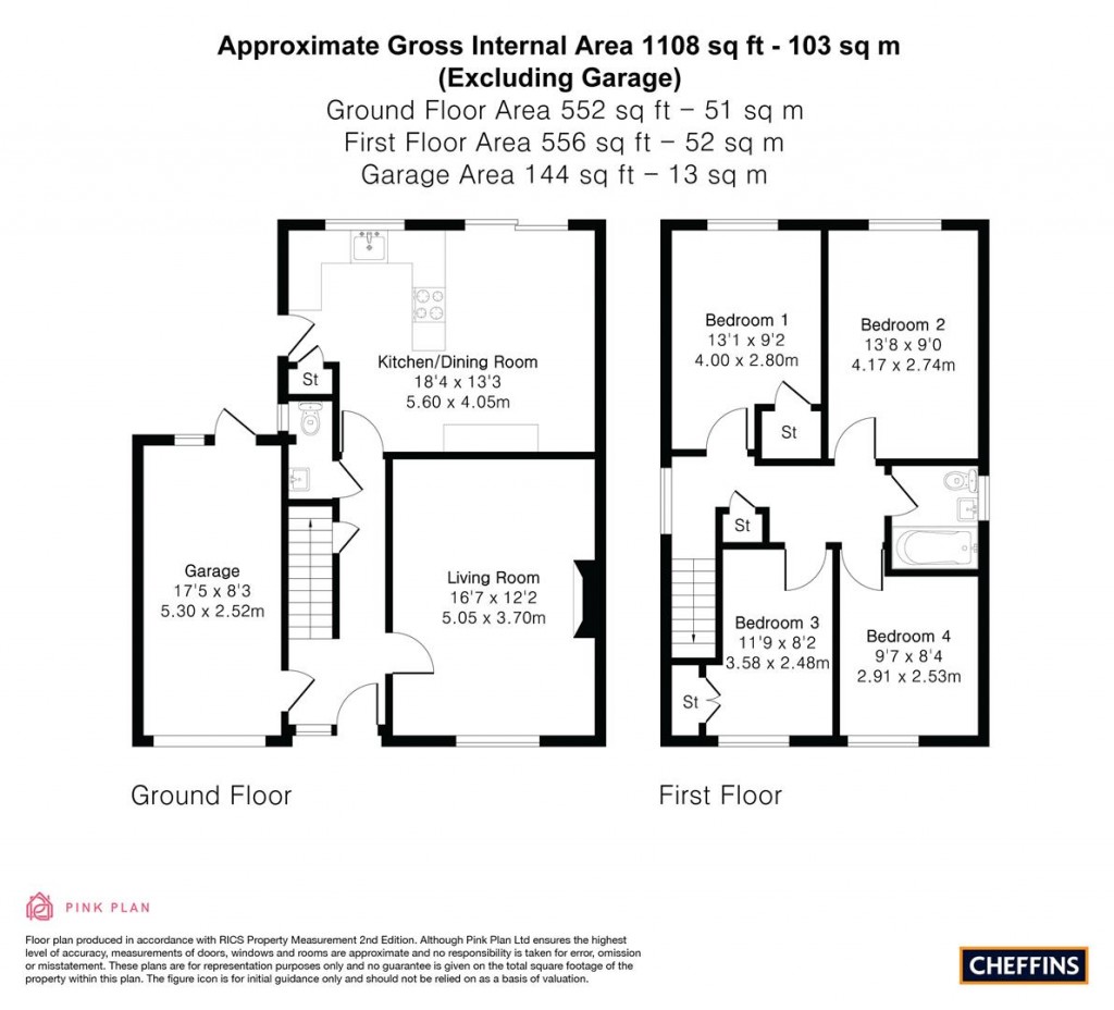 Floorplans For Chaplains Close, Haverhill