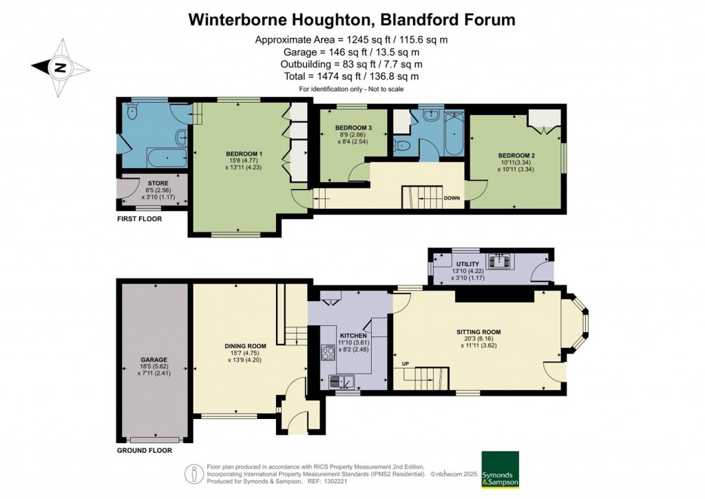 Floorplans For Winterborne Houghton, Blandford Forum
