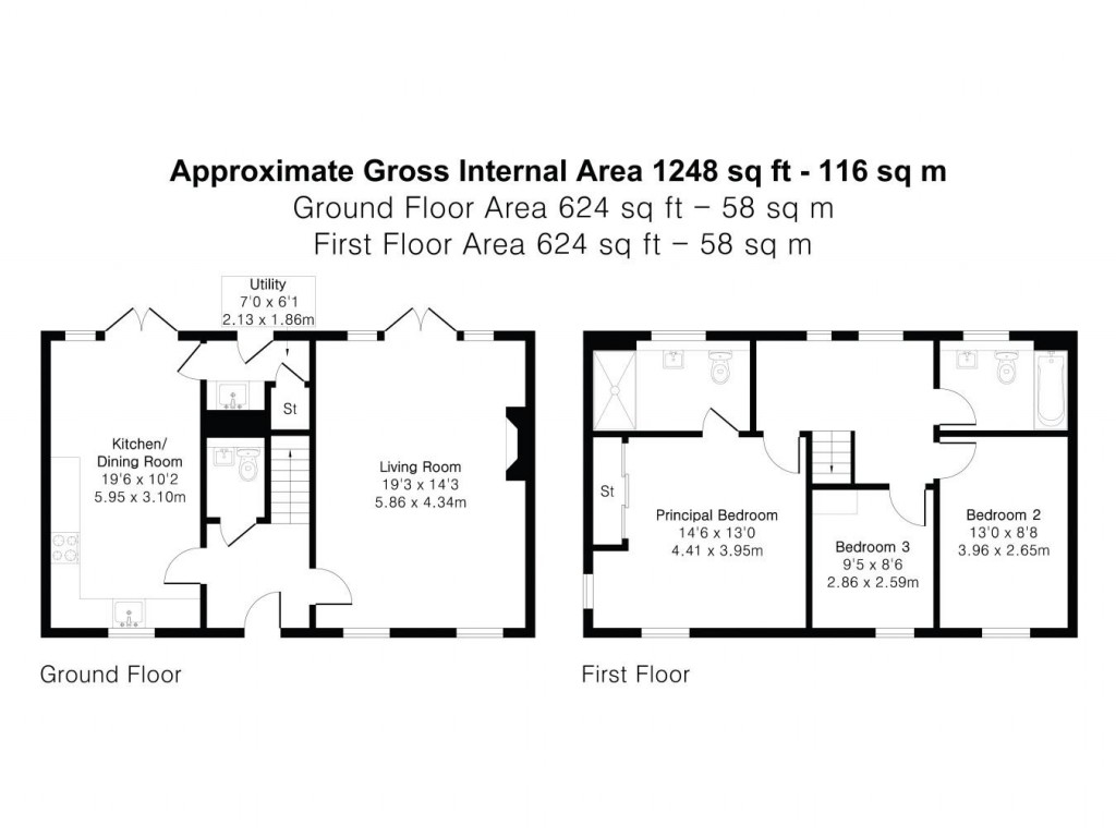 Floorplans For Dockey Court, Stretham, Ely