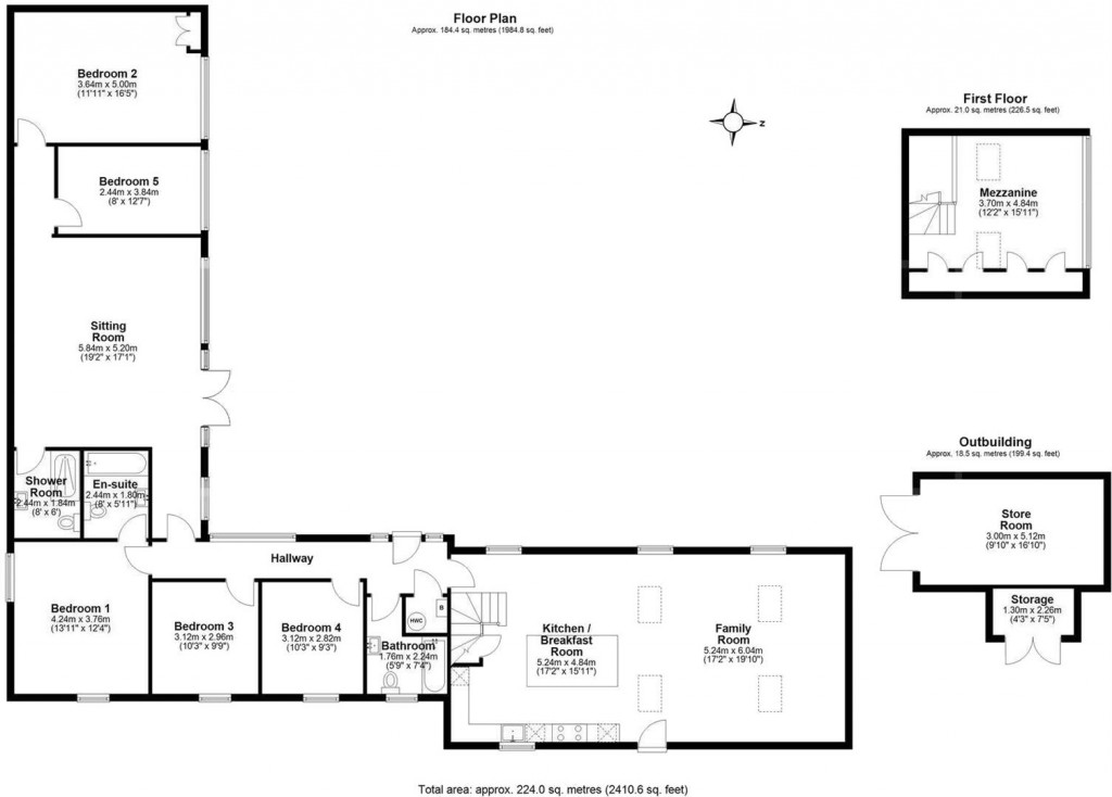 Floorplans For Redgates Lane, Sewards End, Saffron Walden