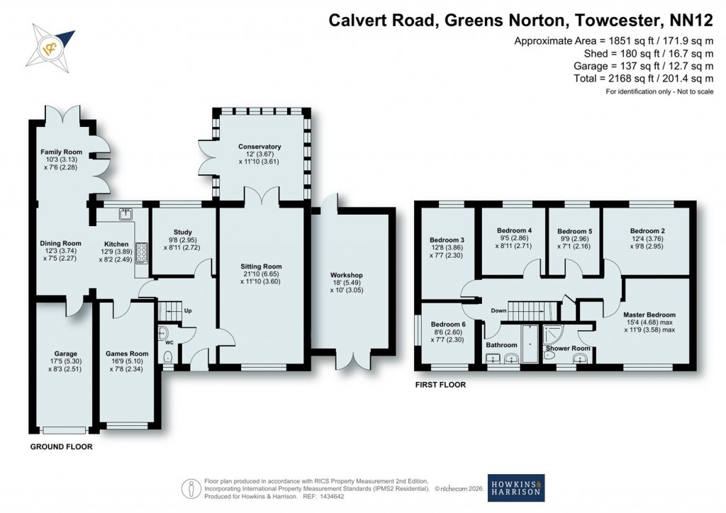 Floorplans For Calvert Road, Greens Norton, NN12