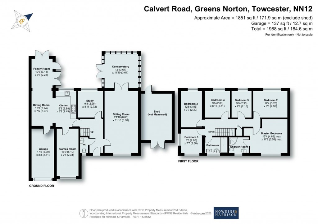 Floorplans For Calvert Road, Greens Norton, NN12