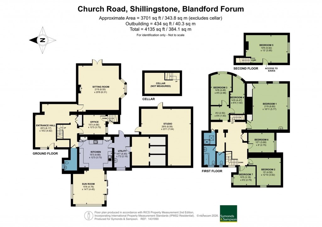 Floorplans For Church Road, Shillingstone, Blandford Forum