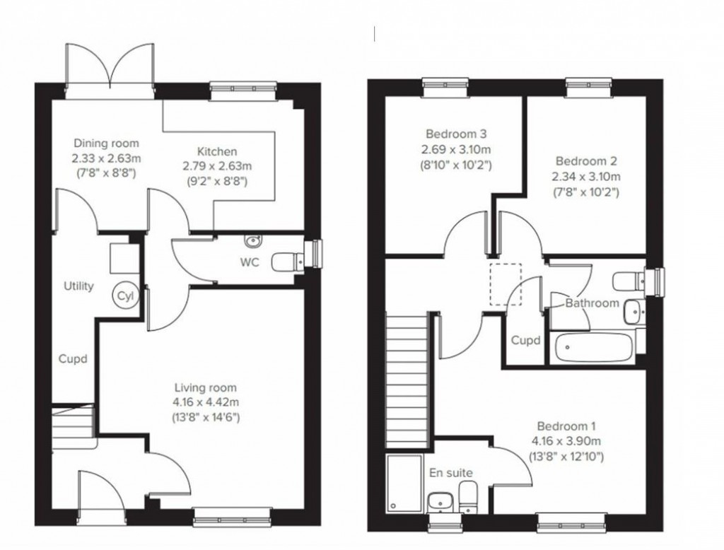 Floorplans For Encombe Street, Plymstock, Plymouth