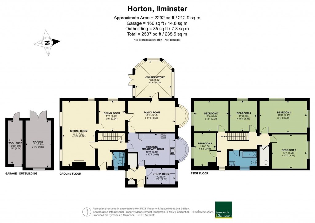 Floorplans For Forest Mill Lane, Horton, Ilminster