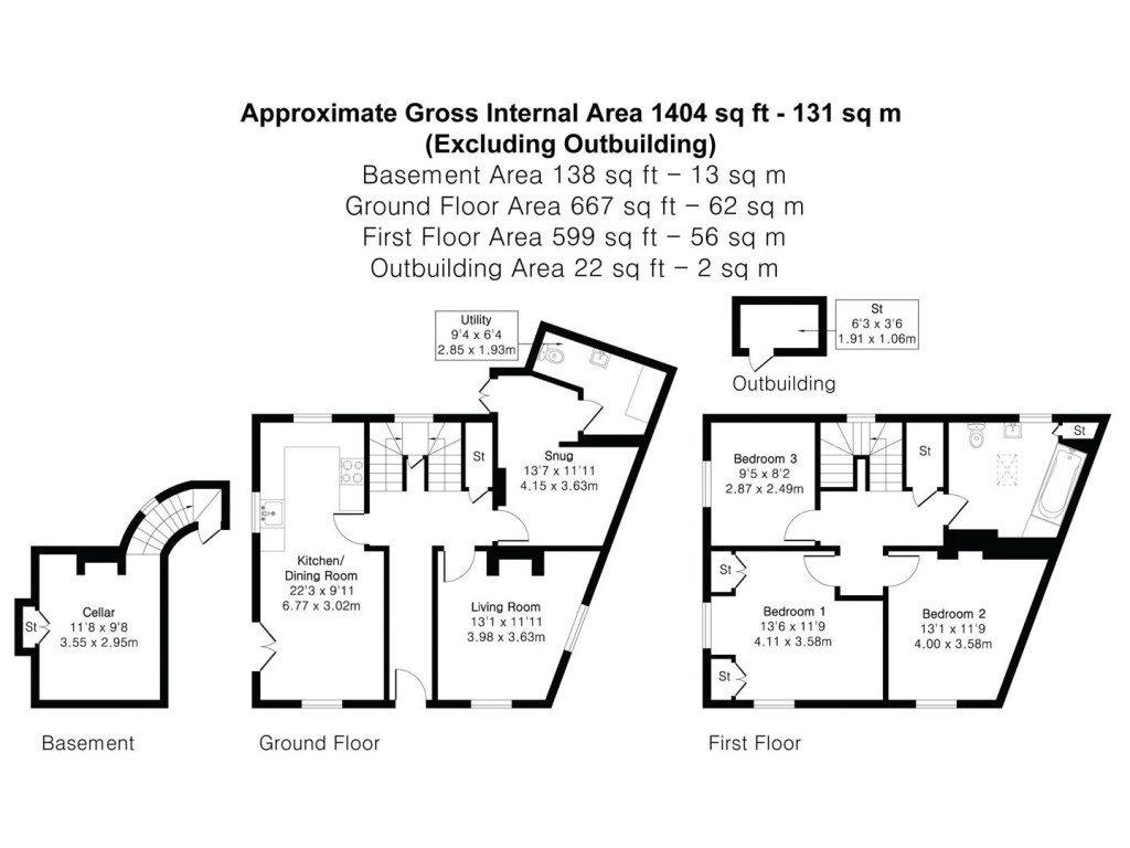 Floorplans For London Road, Saffron Walden