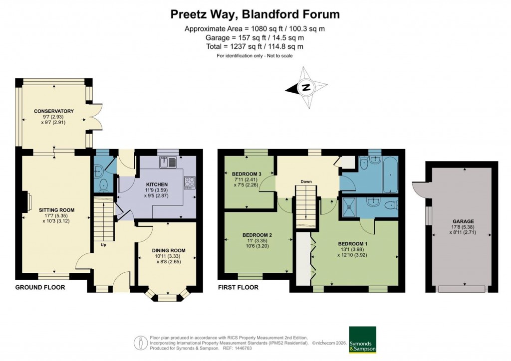 Floorplans For Preetz Way, Blandford Forum