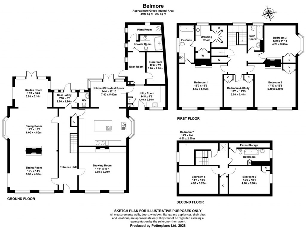 Floorplans For Cowes, Isle of Wight