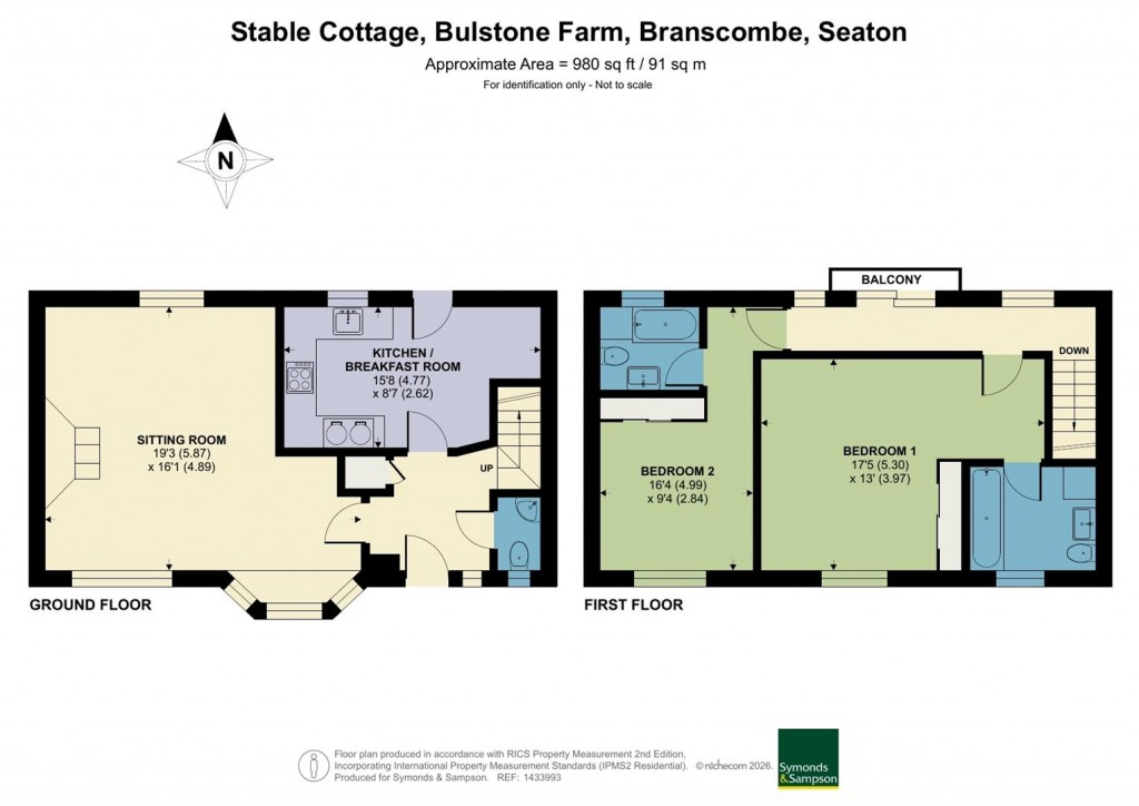 Floorplans For Branscombe, Seaton