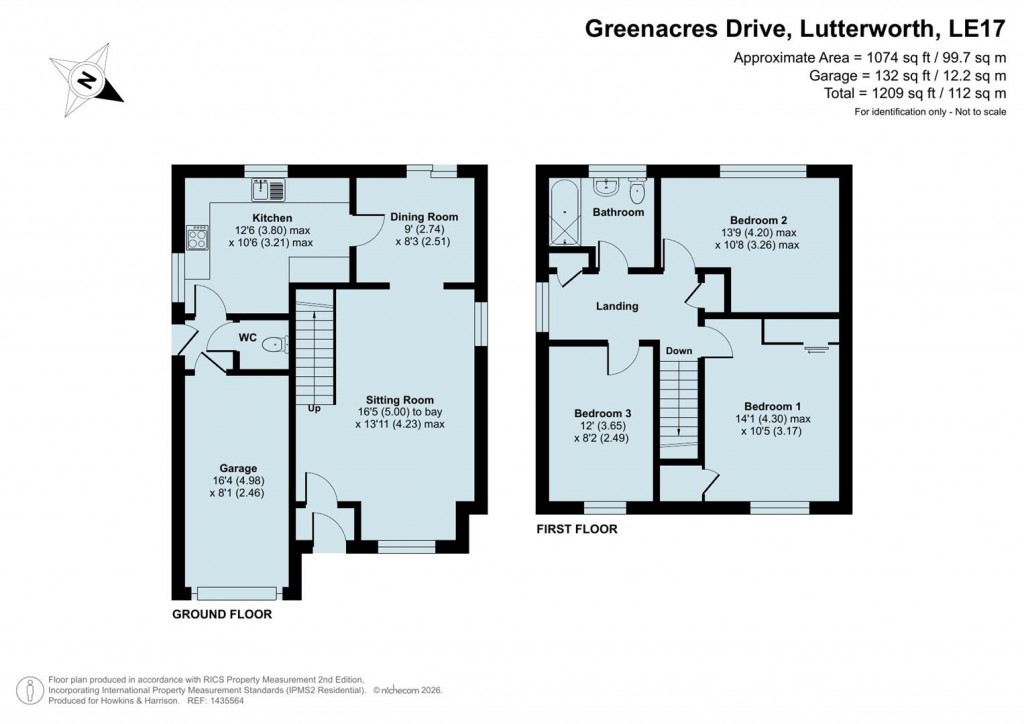 Floorplans For Greenacres Drive, Lutterworth