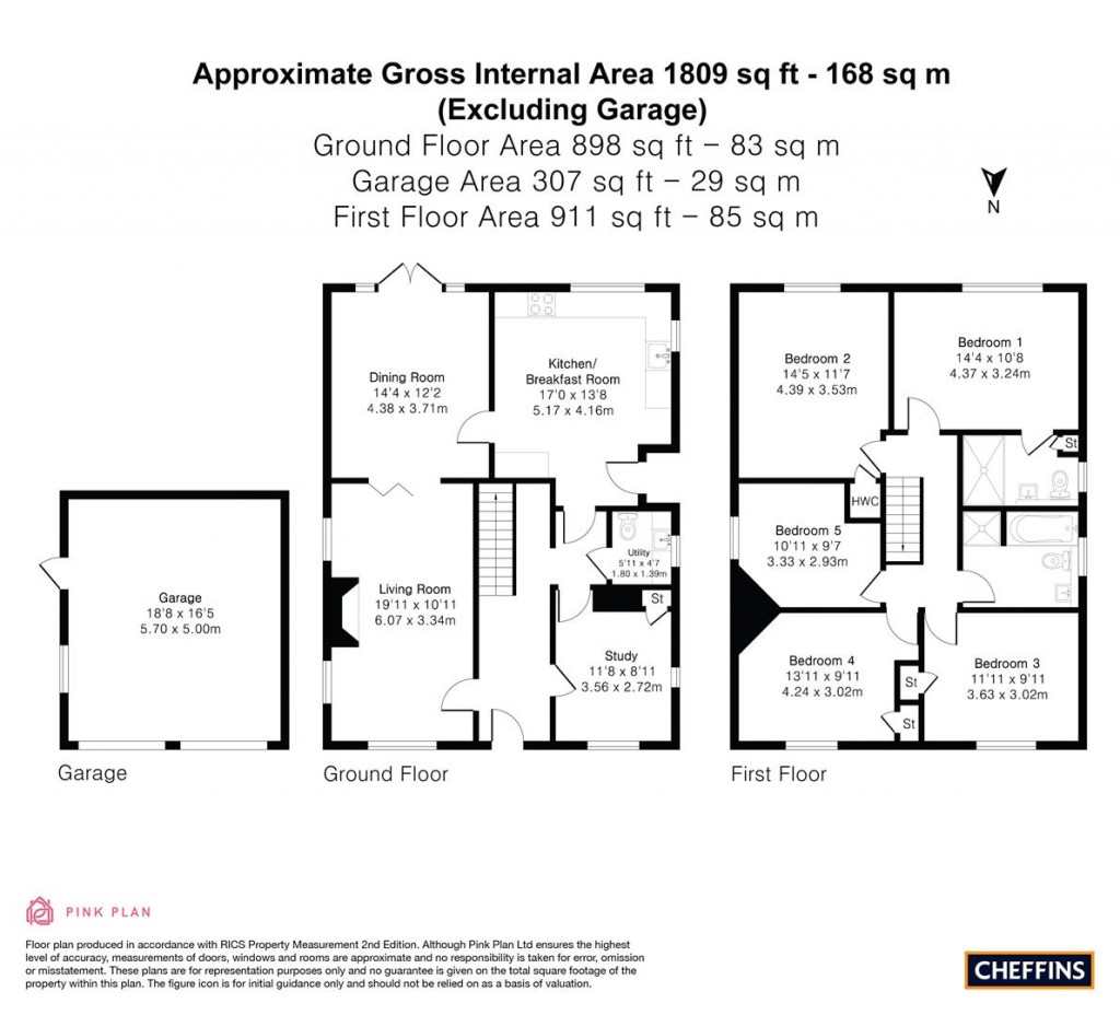 Floorplans For High Street, Balsham, Cambridge
