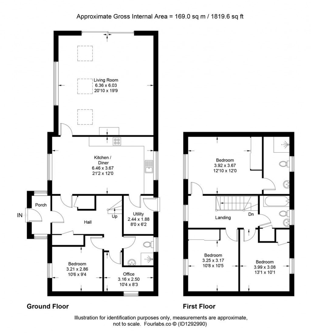 Floorplans For Tregeseal Hill, St. Just, Penzance