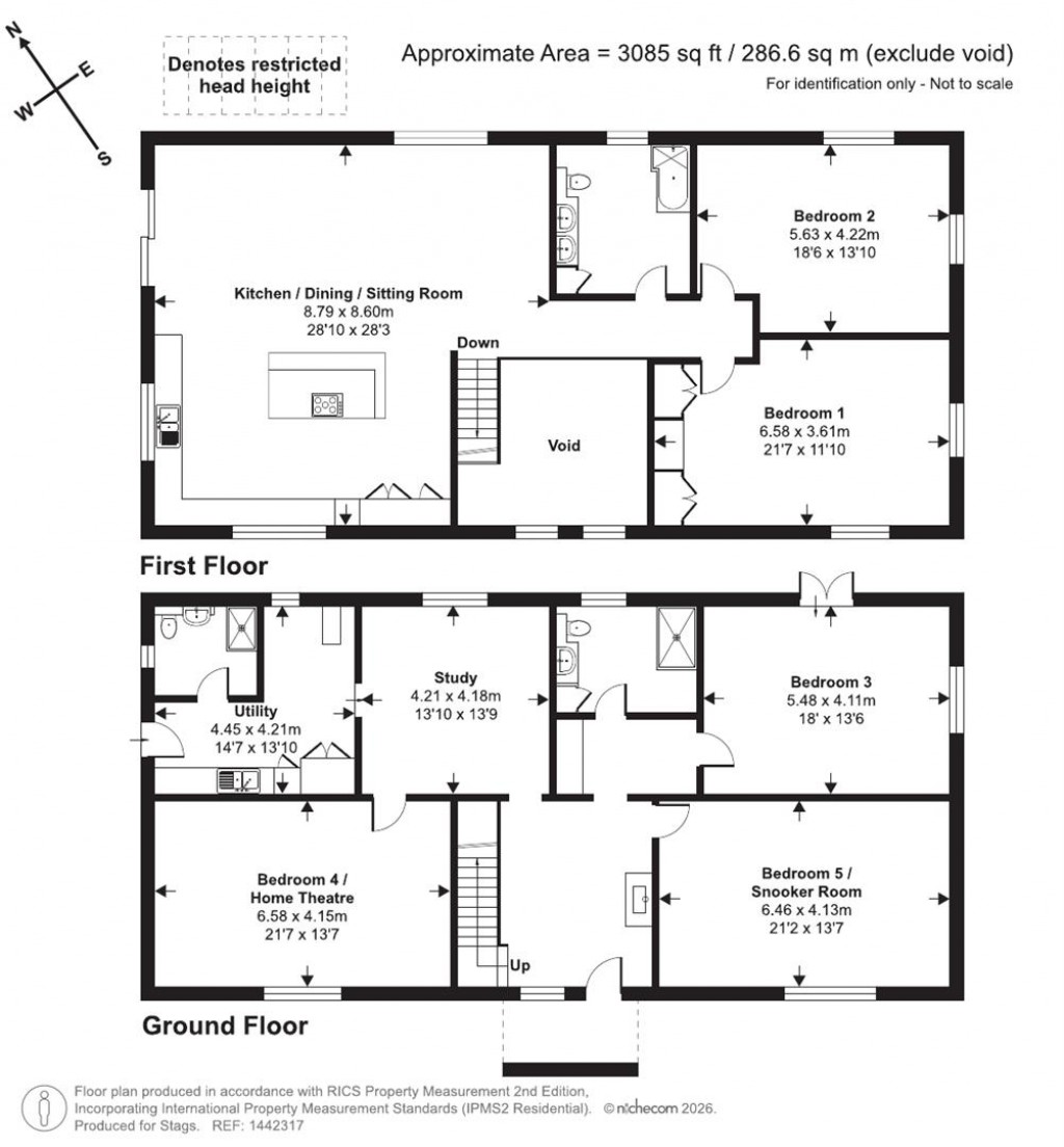 Floorplans For Crossland Farm, High Bickington, Umberleigh