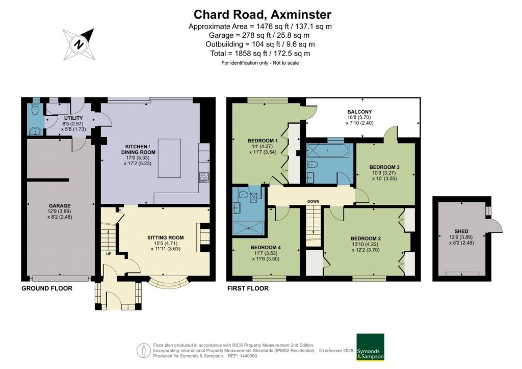 Floorplans For Chard Road, Axminster