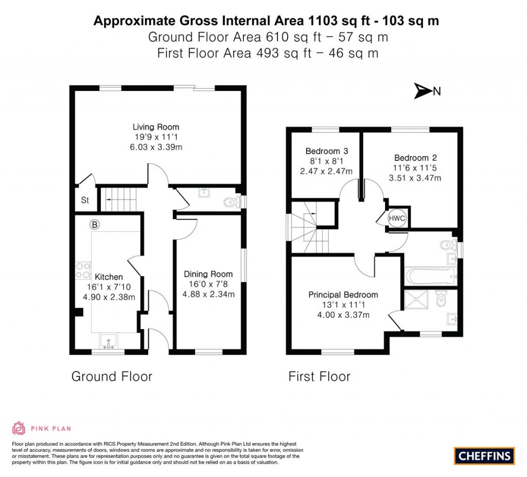 Floorplans For Coltsfoot Close, Cambridge