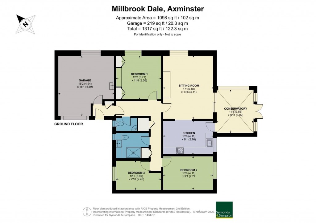 Floorplans For Millbrook Dale, Axminster, Devon
