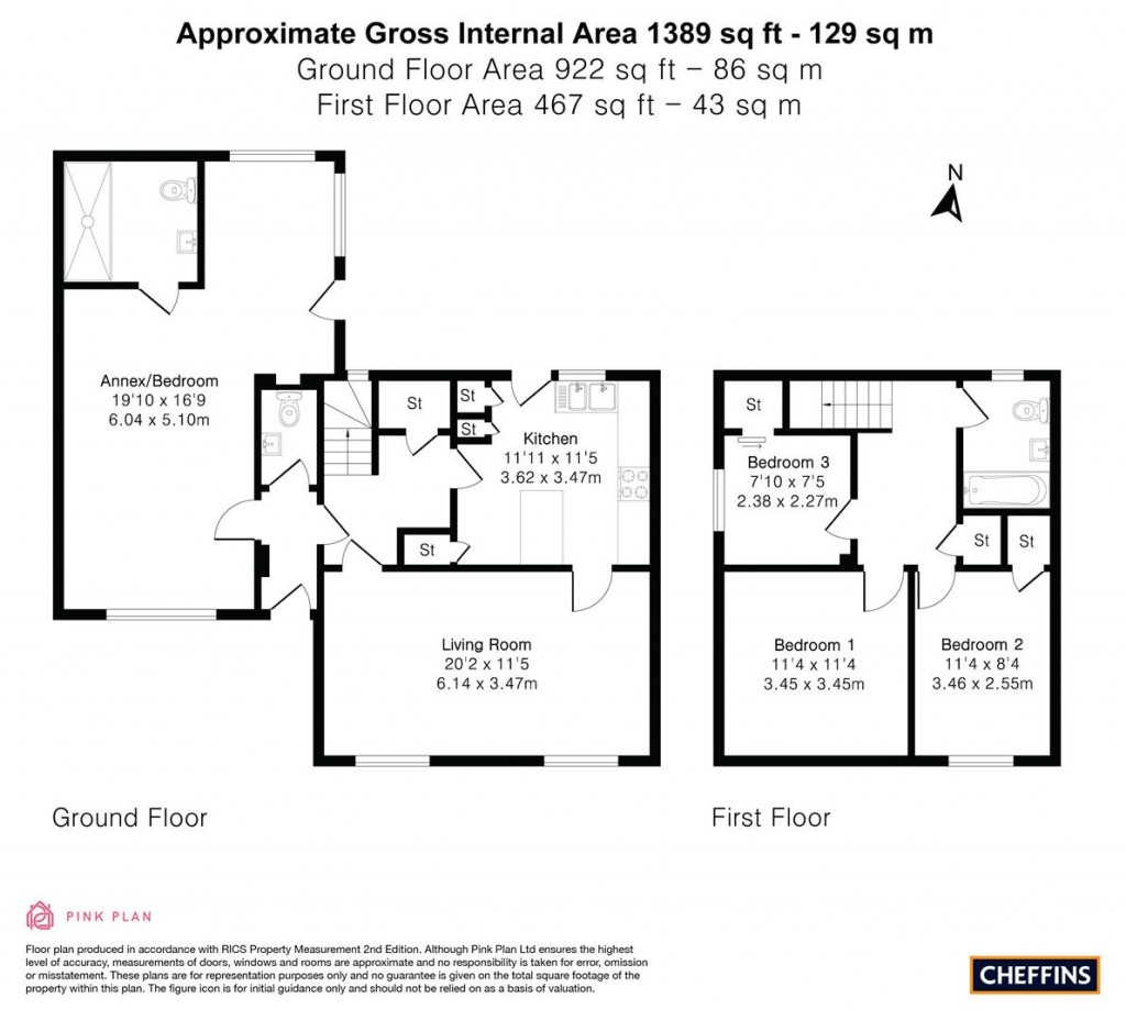 Floorplans For Westfield Road, Great Shelford, Cambridge