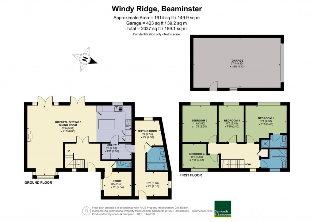 Floorplans For Windy Ridge, Beaminster, Dorset