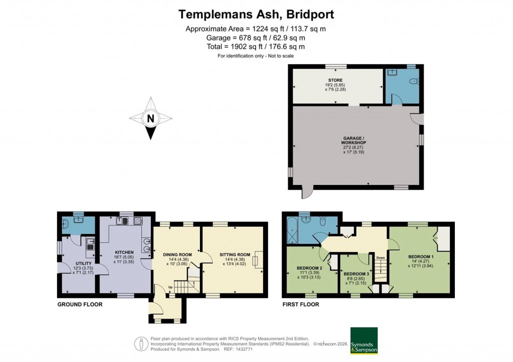 Floorplans For Templemans Ash, Bridport