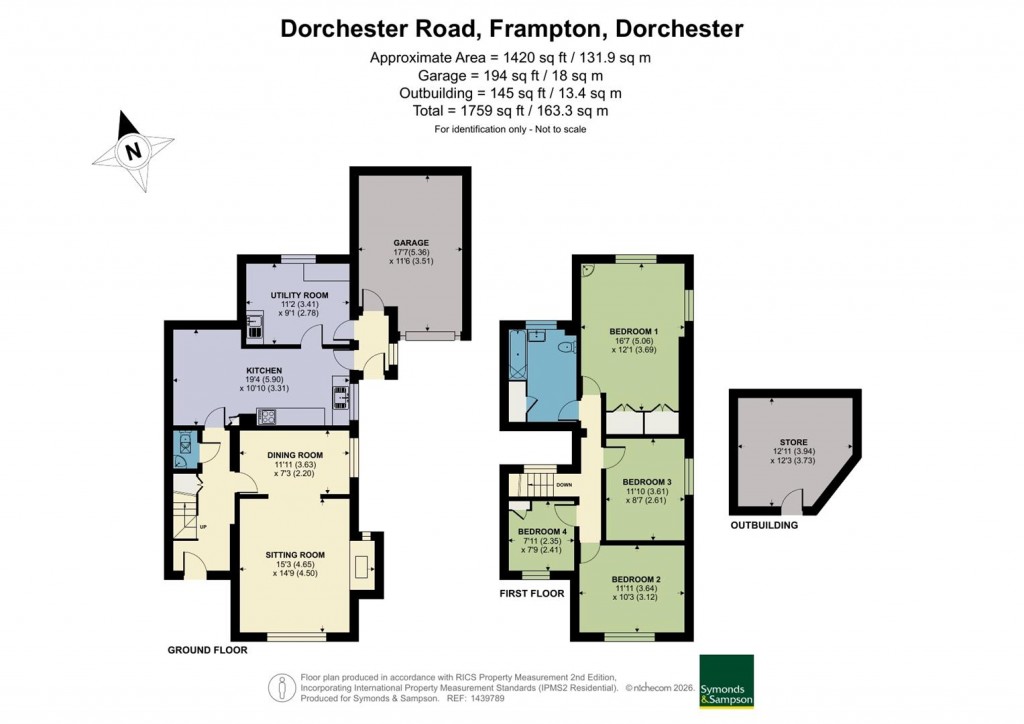Floorplans For Dorchester Road, Frampton, Dorchester