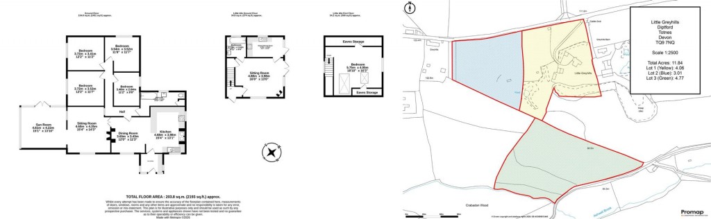 Floorplans For Diptford, Totnes