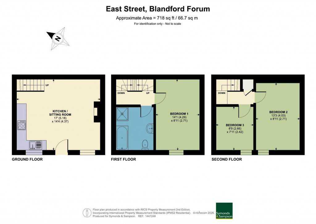 Floorplans For East Street, Blandford Forum