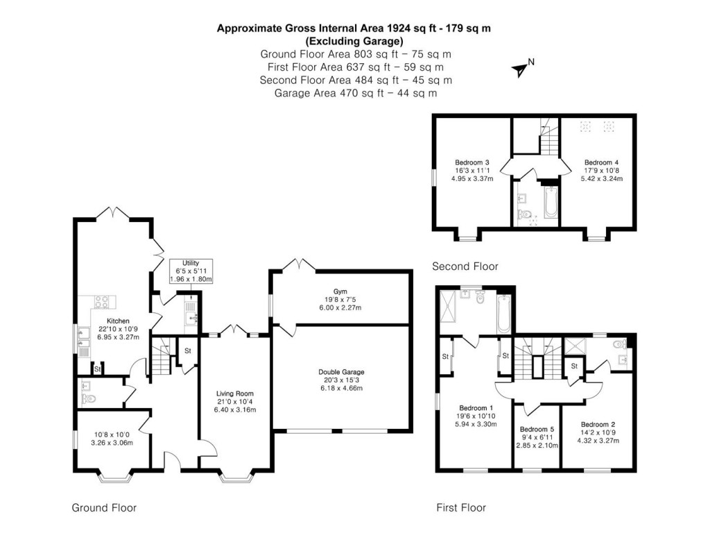 Floorplans For Stanley Road, Great Chesterford, Saffron Walden