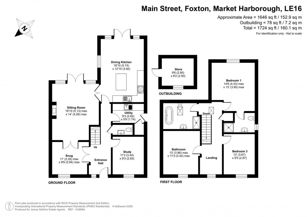 Floorplans For Main Street, Foxton, Market Harborough