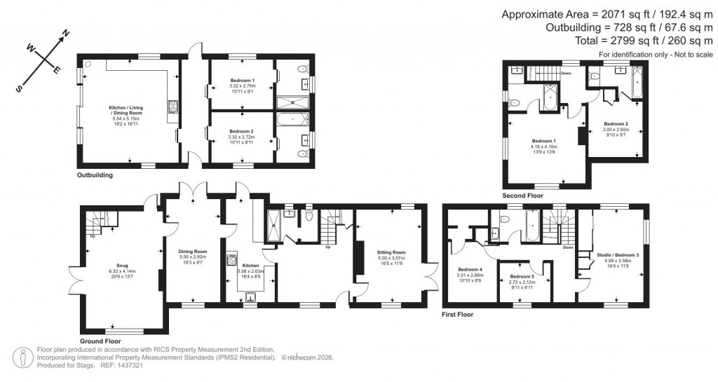 Floorplans For Wanson Mouth, Poundstock, Bude
