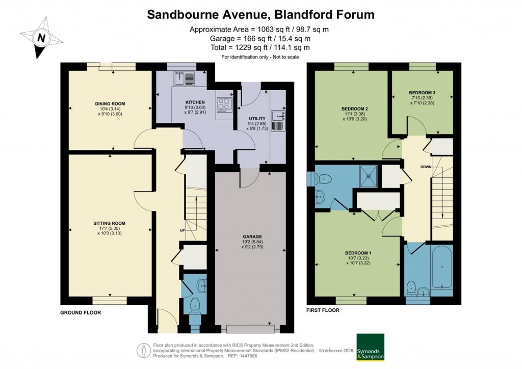 Floorplans For Sandbourne Avenue, Blandford Forum