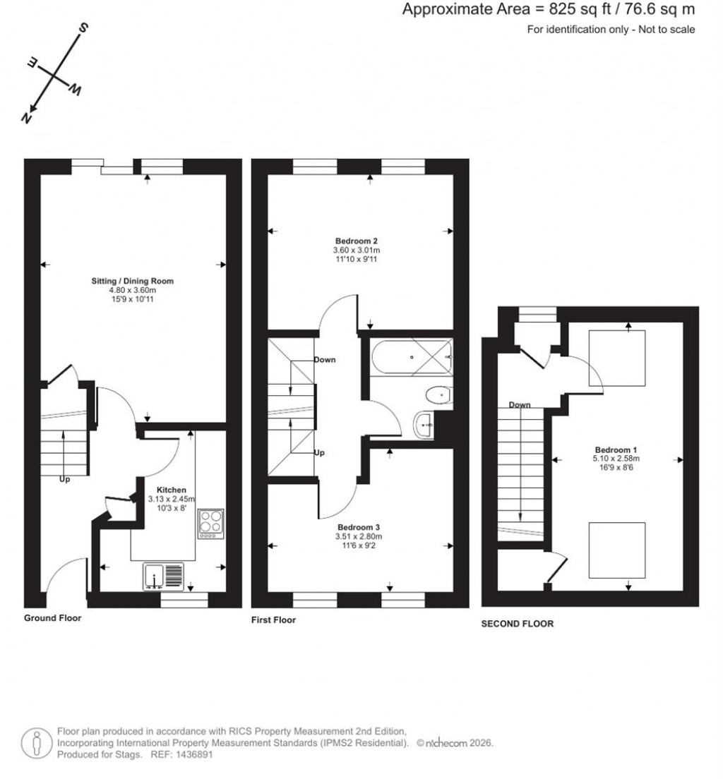Floorplans For Priory Gardens, Exeter